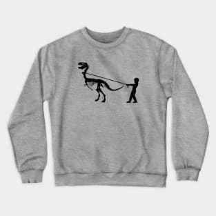 Fossil dinosaur and little boy Crewneck Sweatshirt